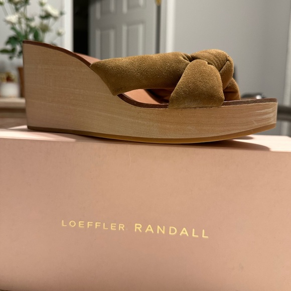 Loeffler Randall Shoes - Loeffler Randall Brown Suede Wedge Sandals